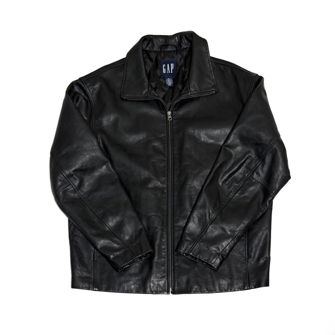 90s OLD GAP 本革 レザージャケット XL 極美品 紺タグ
