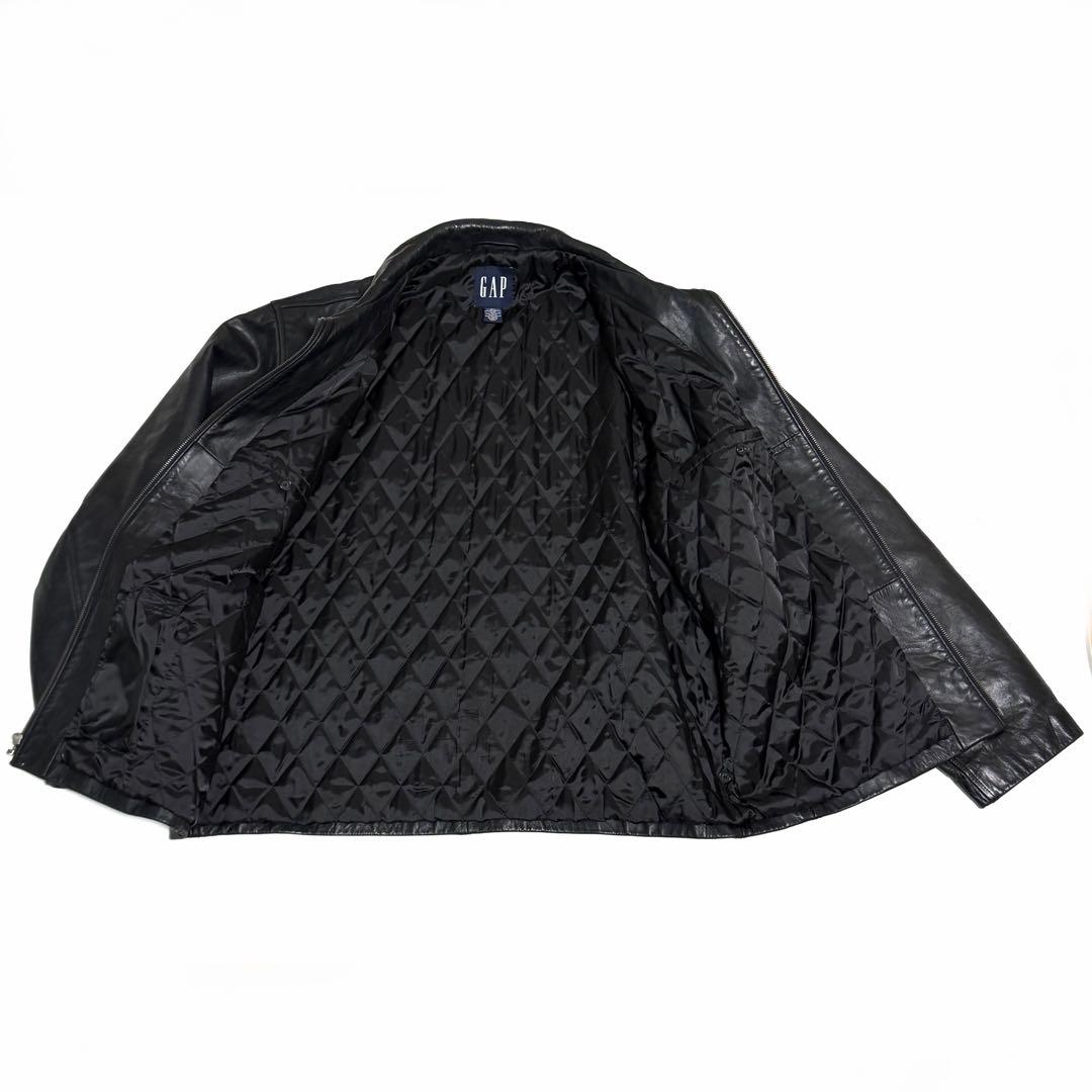90s OLD GAP 本革 レザージャケット XL 極美品 紺タグ
