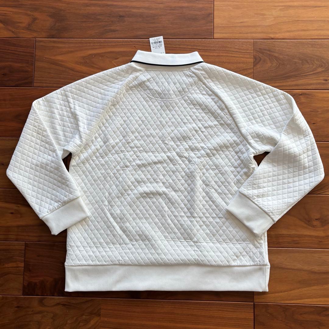 【新品・匿名配送】DAKS GOLF キルティングカットソー　ホワイト　LL