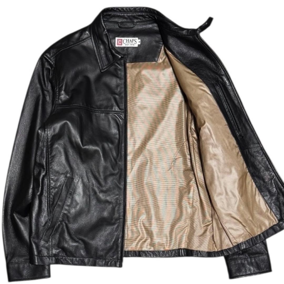 CHAPS ラルフローレン 90s ビンテージ 短丈 レザージャケット ブラック