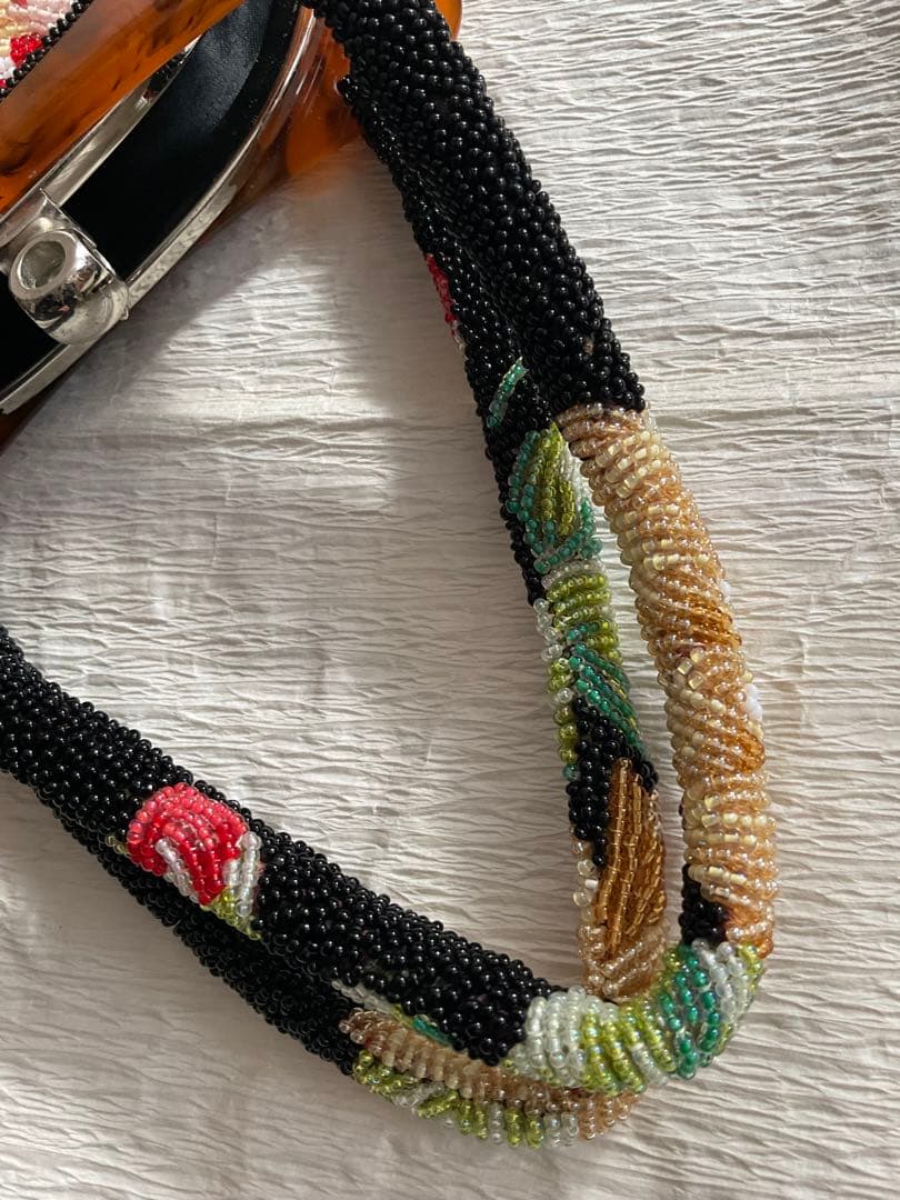 ビーズ刺繍 和装用バッグ　卒業式
