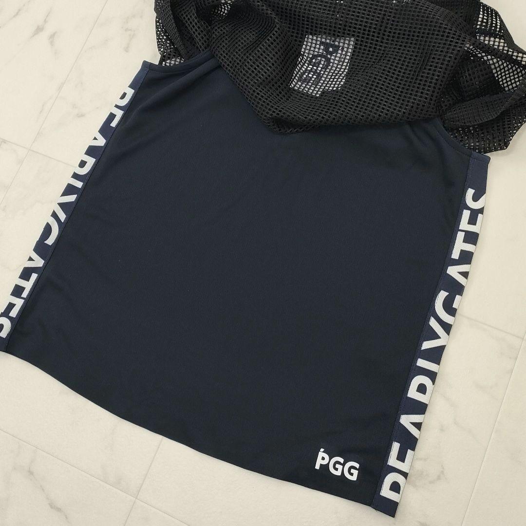 【新品タグ付】PGG　パーリーゲイツ　ノースリーブシャツ　メッシュレイヤード　1