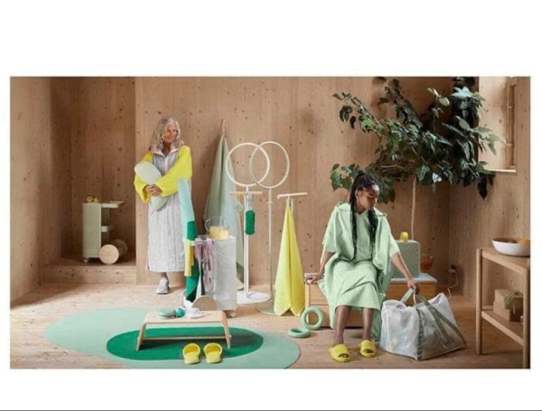p*e様 ⭐️４点セット⭐️【IKEA】バスポンチョ フード付き　ライトグリーン