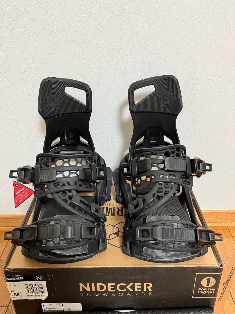 未使用 Nidecker Supermatic バイン Mブラック ナイデッカー