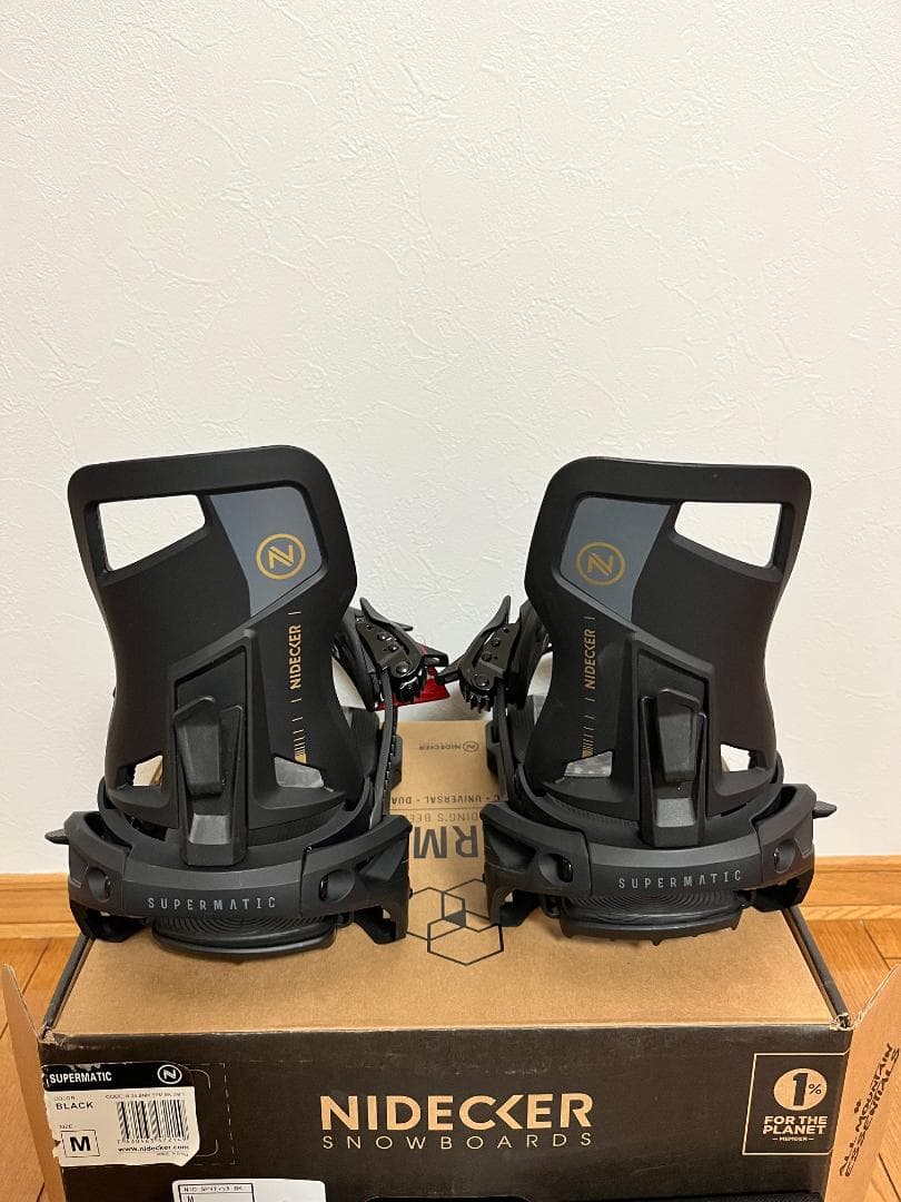 未使用 Nidecker Supermatic バイン Mブラック ナイデッカー