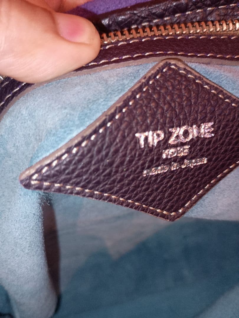 tip zone神戸　シュランケンカーフ　レザーショルダーバッグ