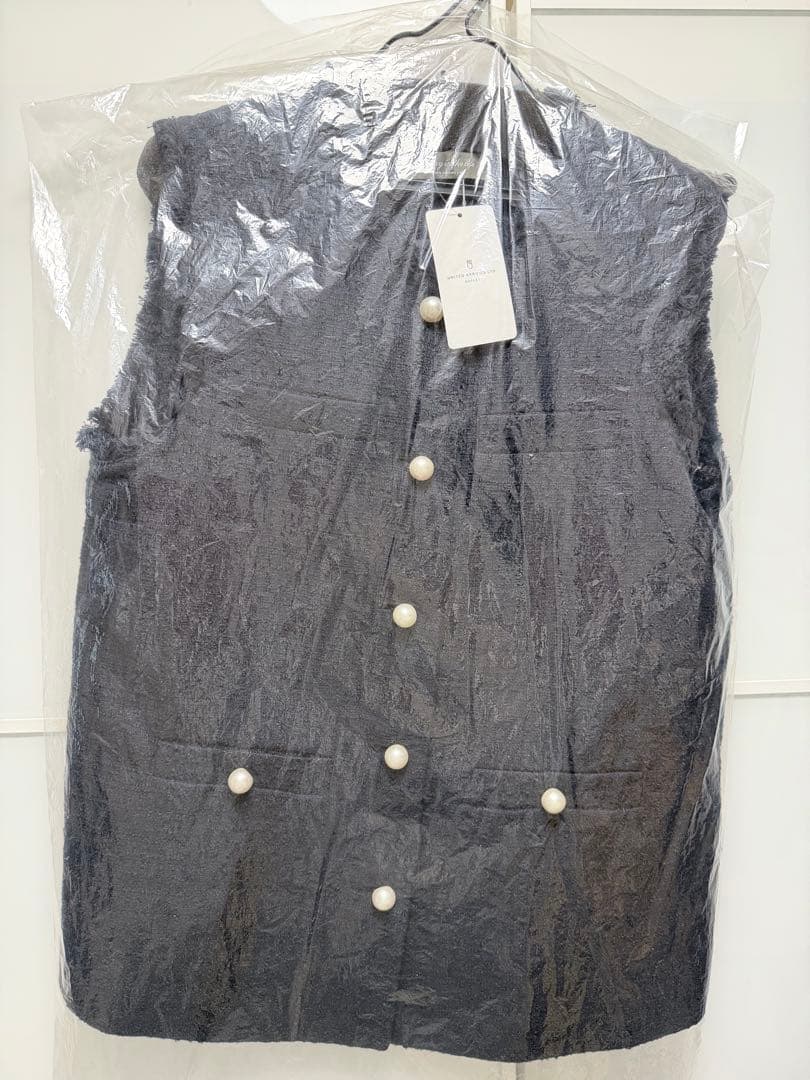 【新品】UNITED ARROWS ツイード　パール　ジレ　卒業入学　卒園入園