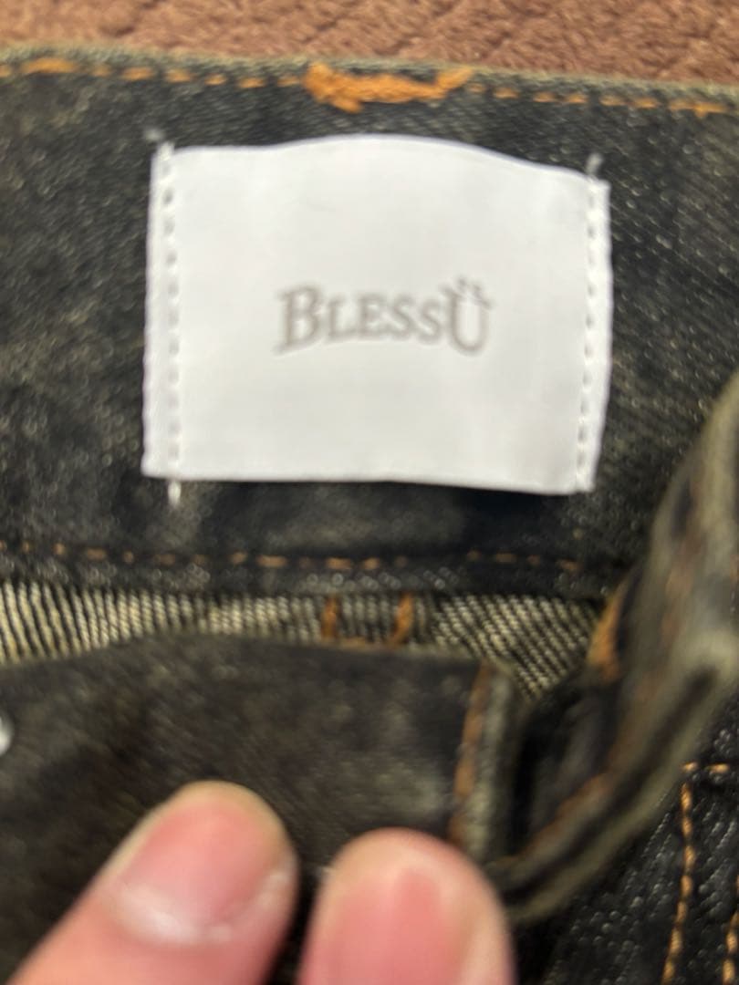 BLESSU バギーデニム　フェードブラック　Mサイズ