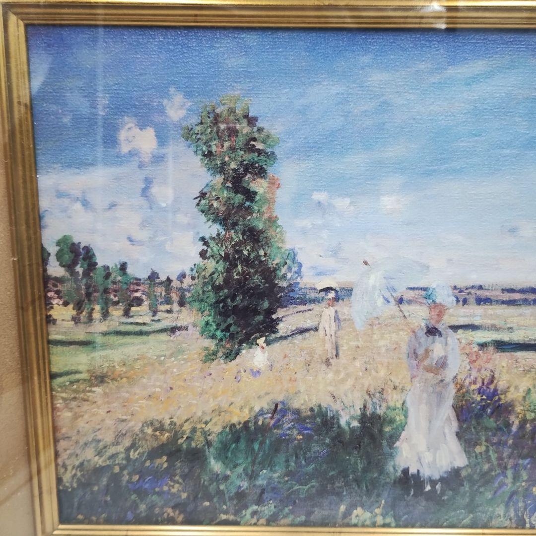 【1週間限定割引】　クロード・モネ　[ 散歩 ] 　絵画　美術品　大きめサイズ