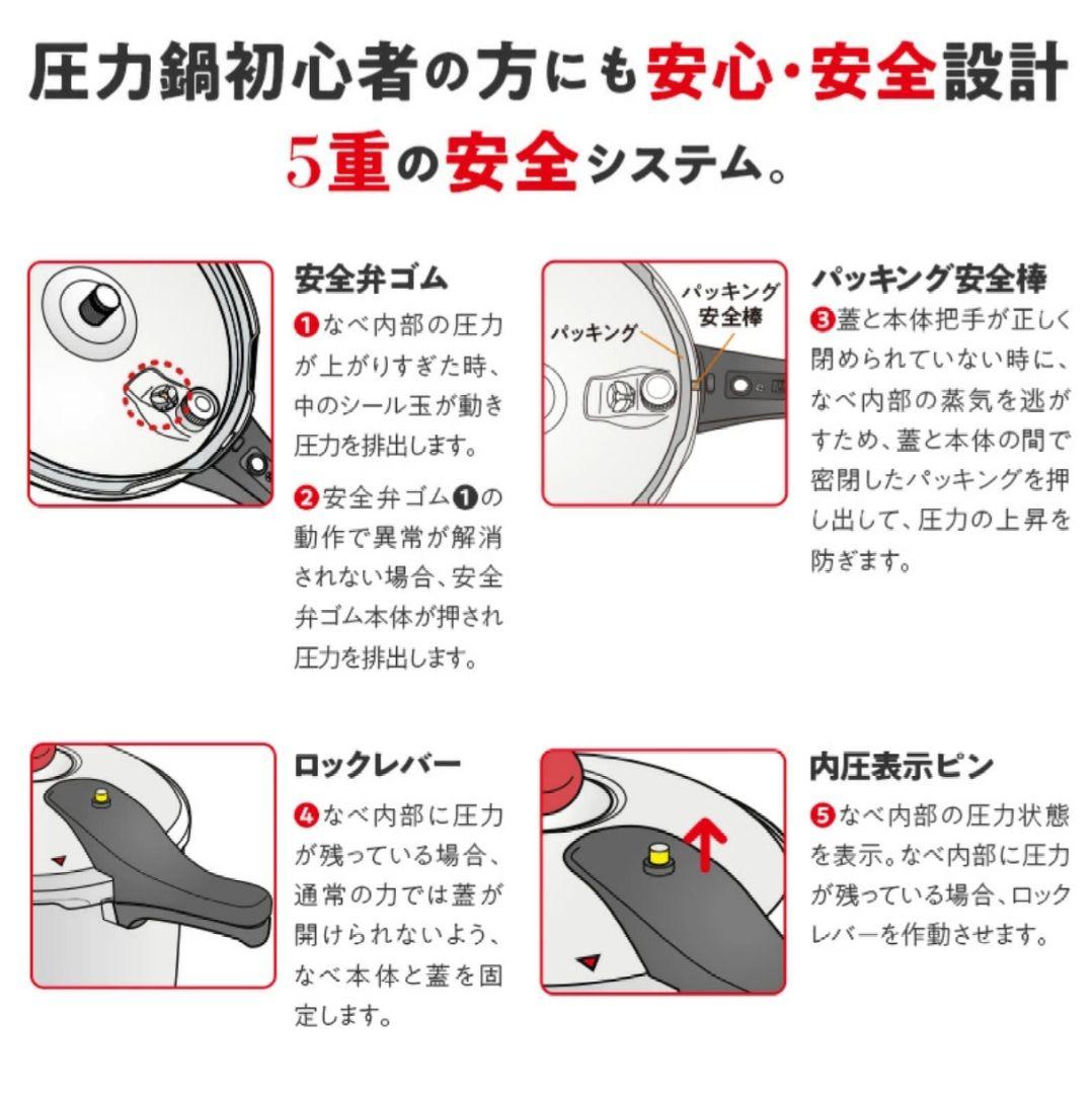アサヒ軽金属 4L ゼロ活力鍋　圧力鍋