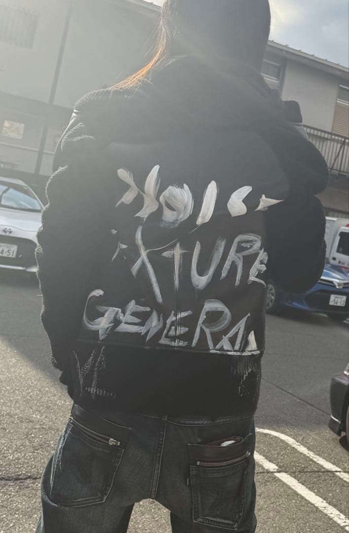 lgb レザージャケット ブルゾン アウター ペイント 平成 swag y2k
