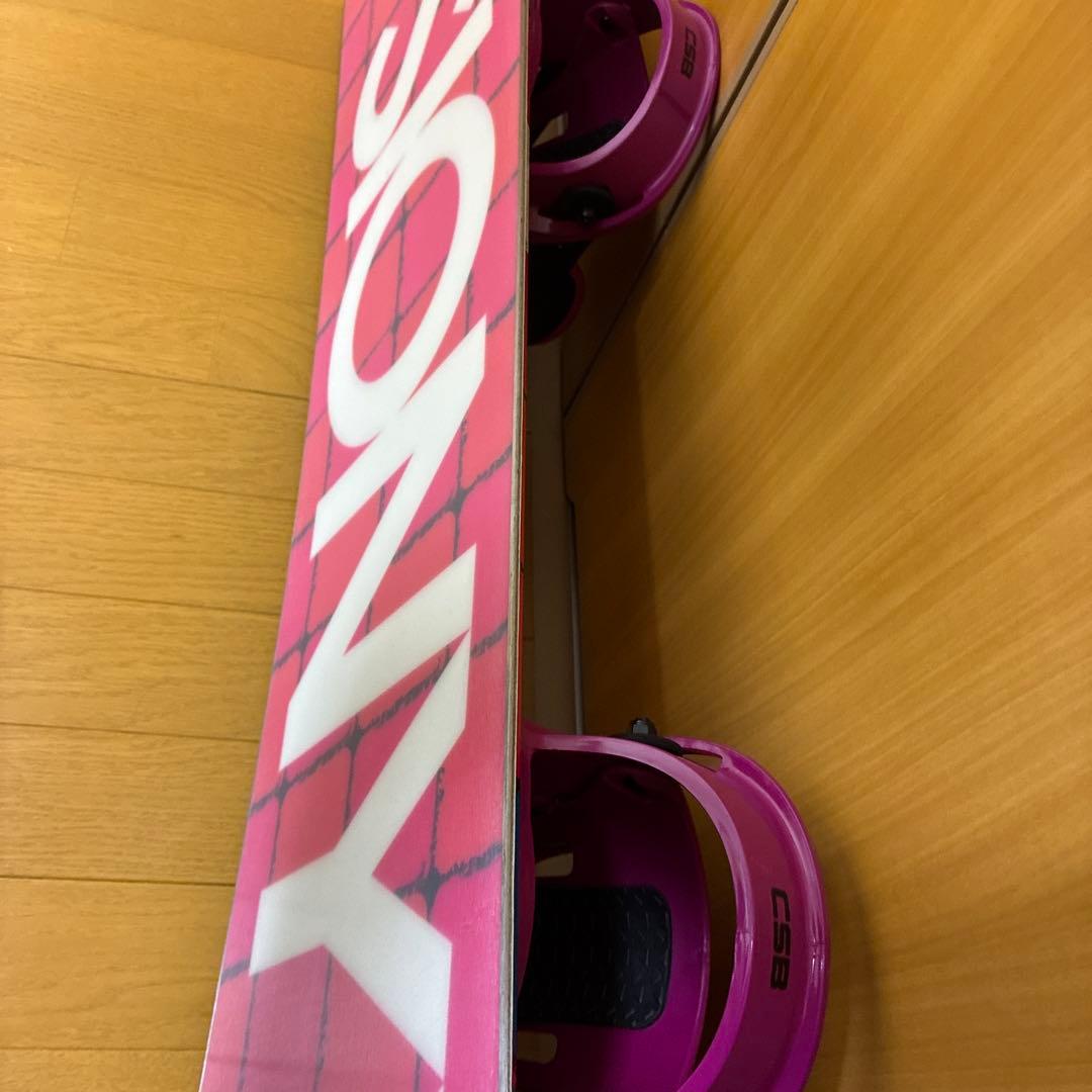 カラフルパッチワーク スノーボード ビンディングセット　3点セット靴25.5㎝