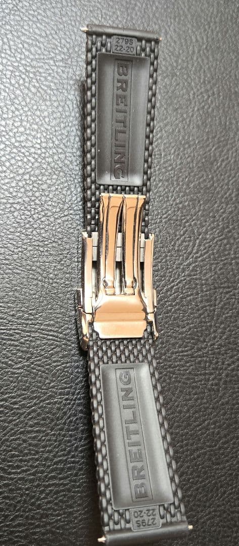【極美品】BREITLING 22mm 純正ラバーベルト２種類＋純正バックル