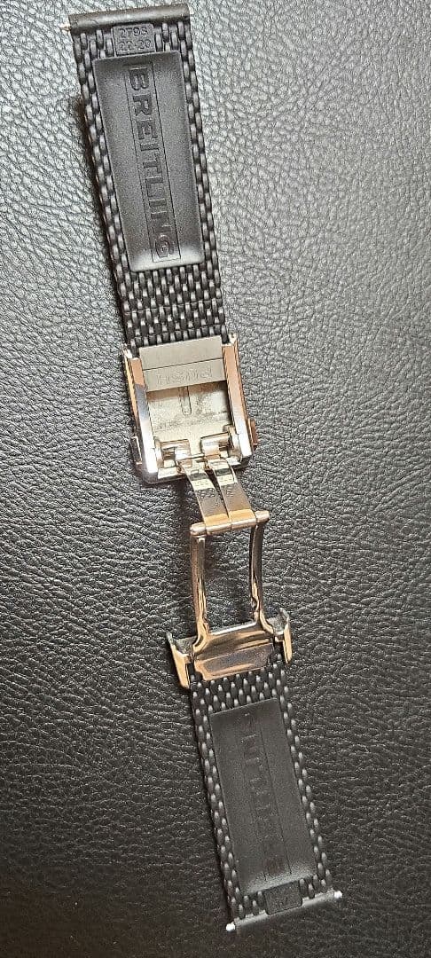 【極美品】BREITLING 22mm 純正ラバーベルト２種類＋純正バックル