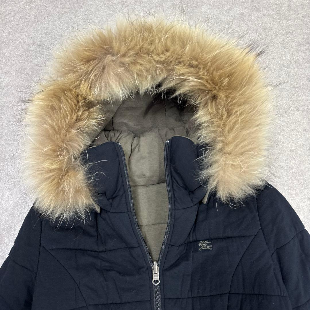 BURBERRY BLUE LABEL リバーシブル ファー 中綿ジャケット
