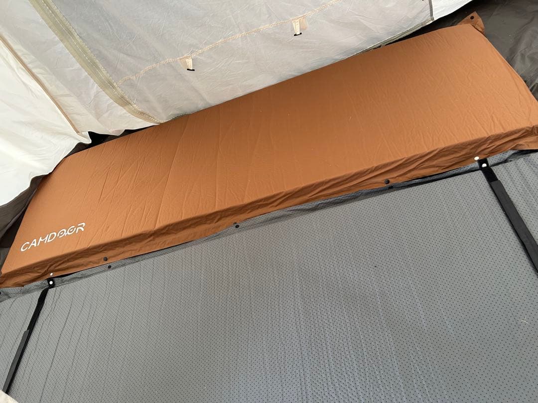 インフレーターマット　CAMDOOR 厚さ10cm ブラウン 2個組