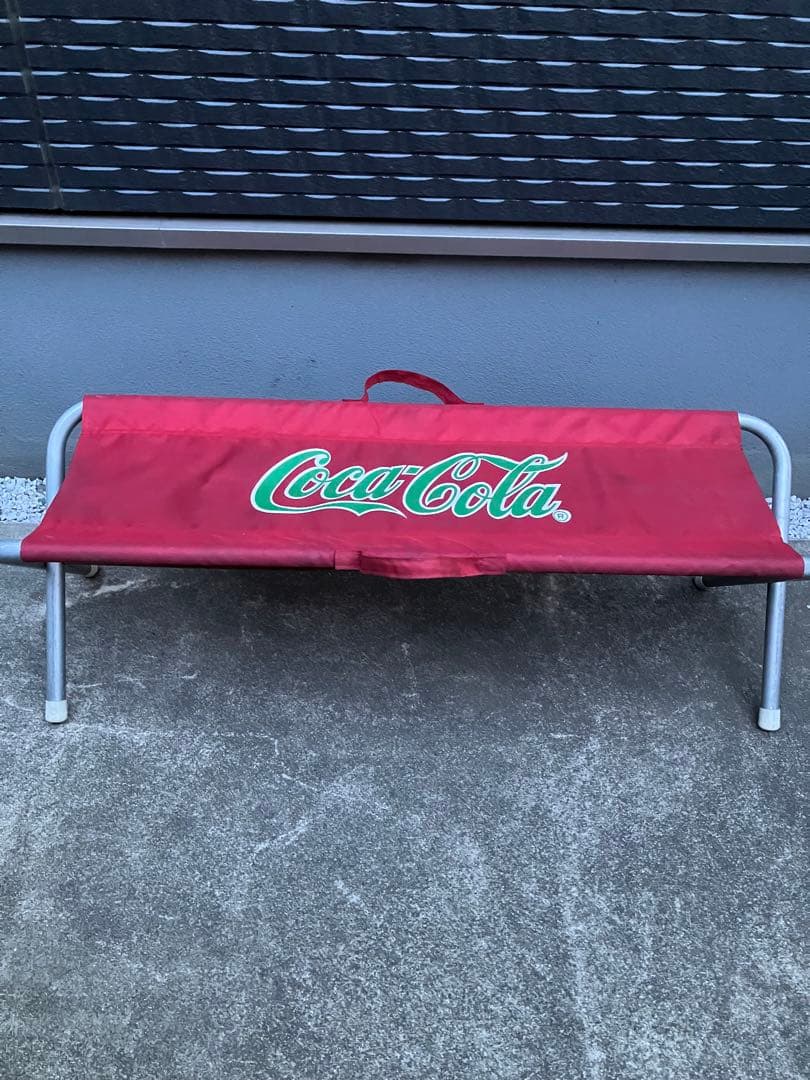 ヴィンテージ　Coca-Cola 折りたたみアウトドアベンチ