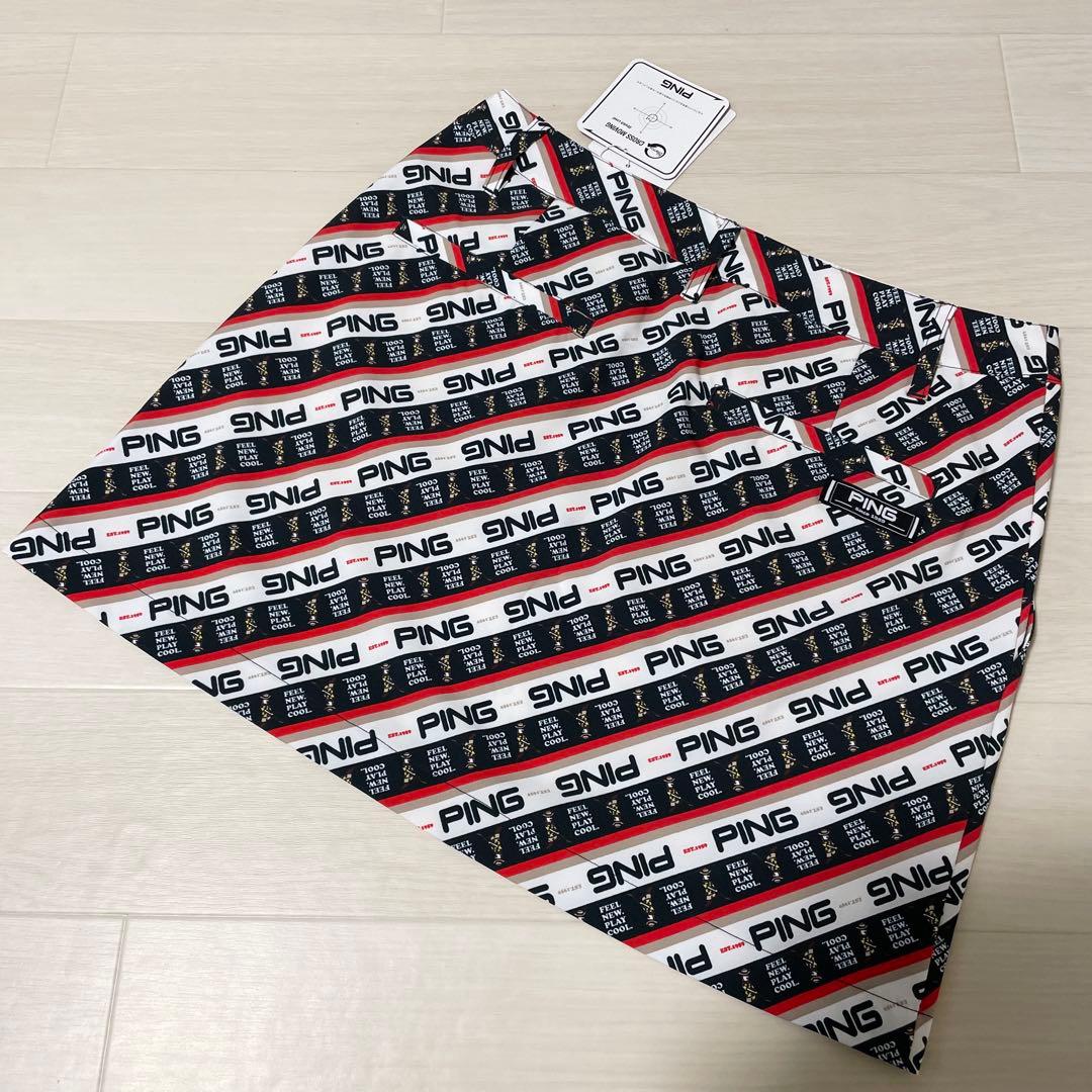 ピンPING ゴルフ レディス メッシュ 半袖 ポロシャツ スカート セット