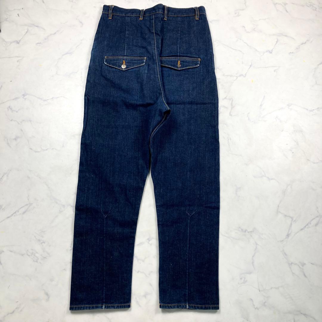 美品 ヴィヴィアンウエストウッドマン デニムパンツ オーブロゴボタン 46