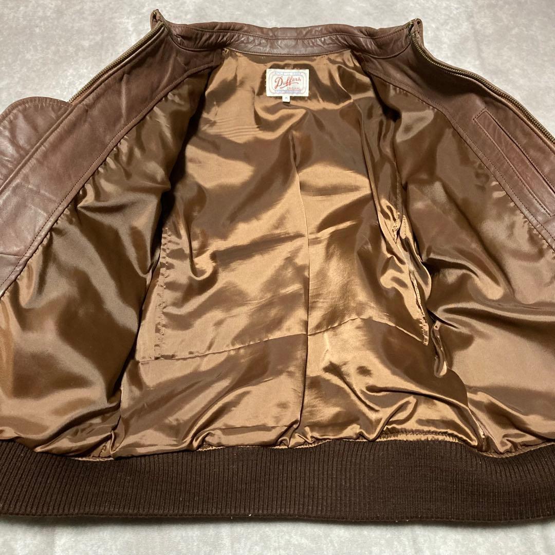 Duffers （M） A-2　フライトジャケット　カウレザー　本革　ブラウン