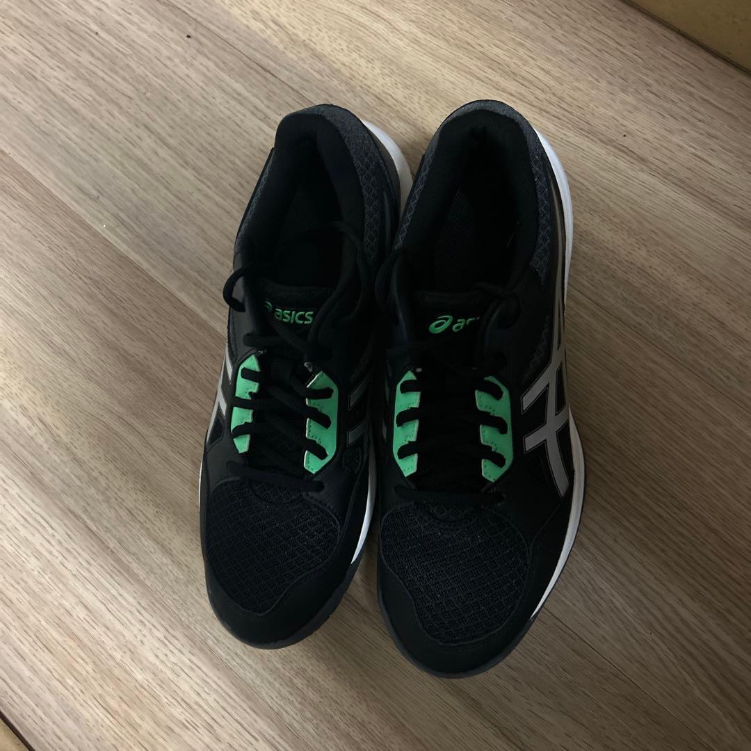 ASICS バレーボールシューズ ブラック/グリーン　サイズ27.0