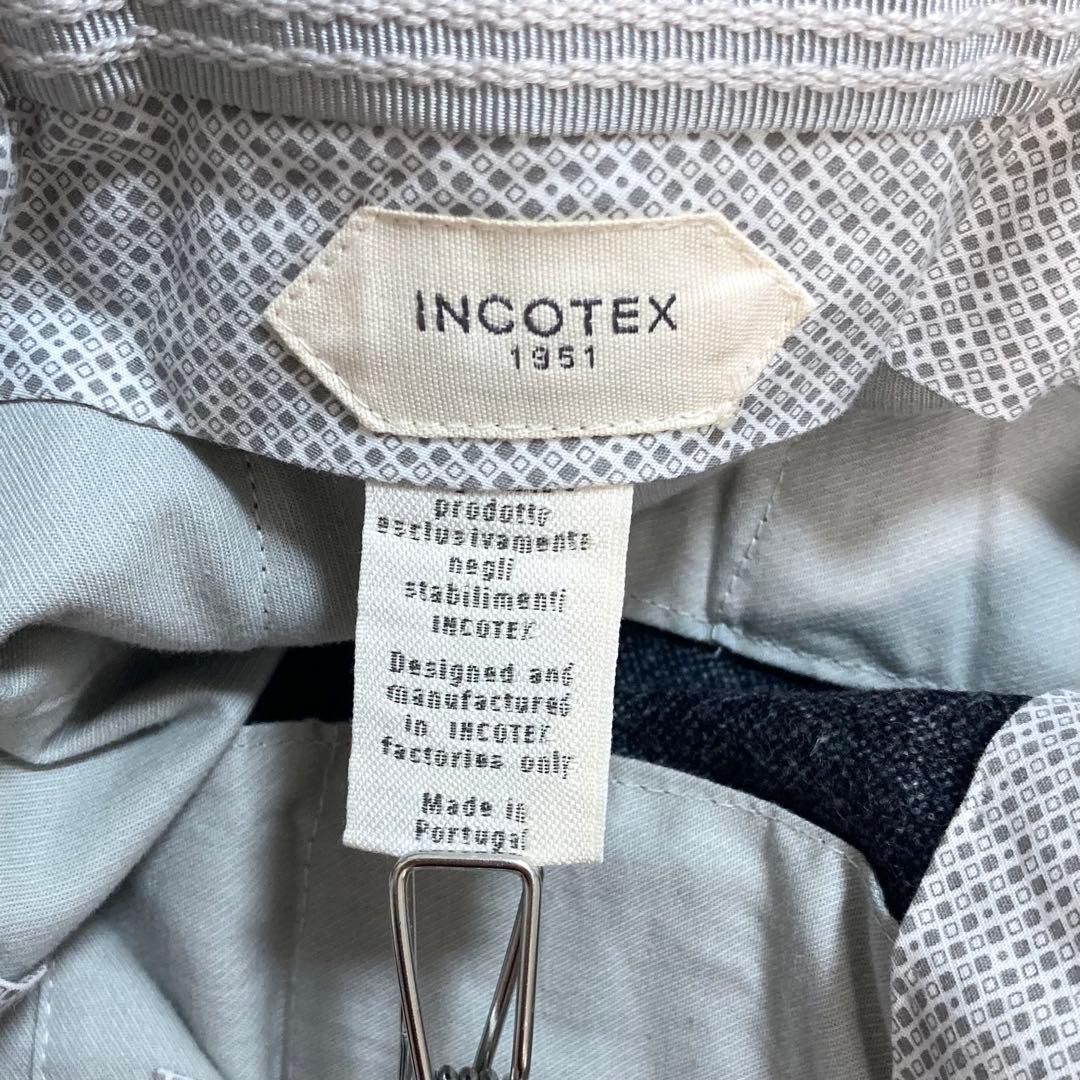 INCOTEX インコテックス スラックス ウール グレー 42 ◎美品