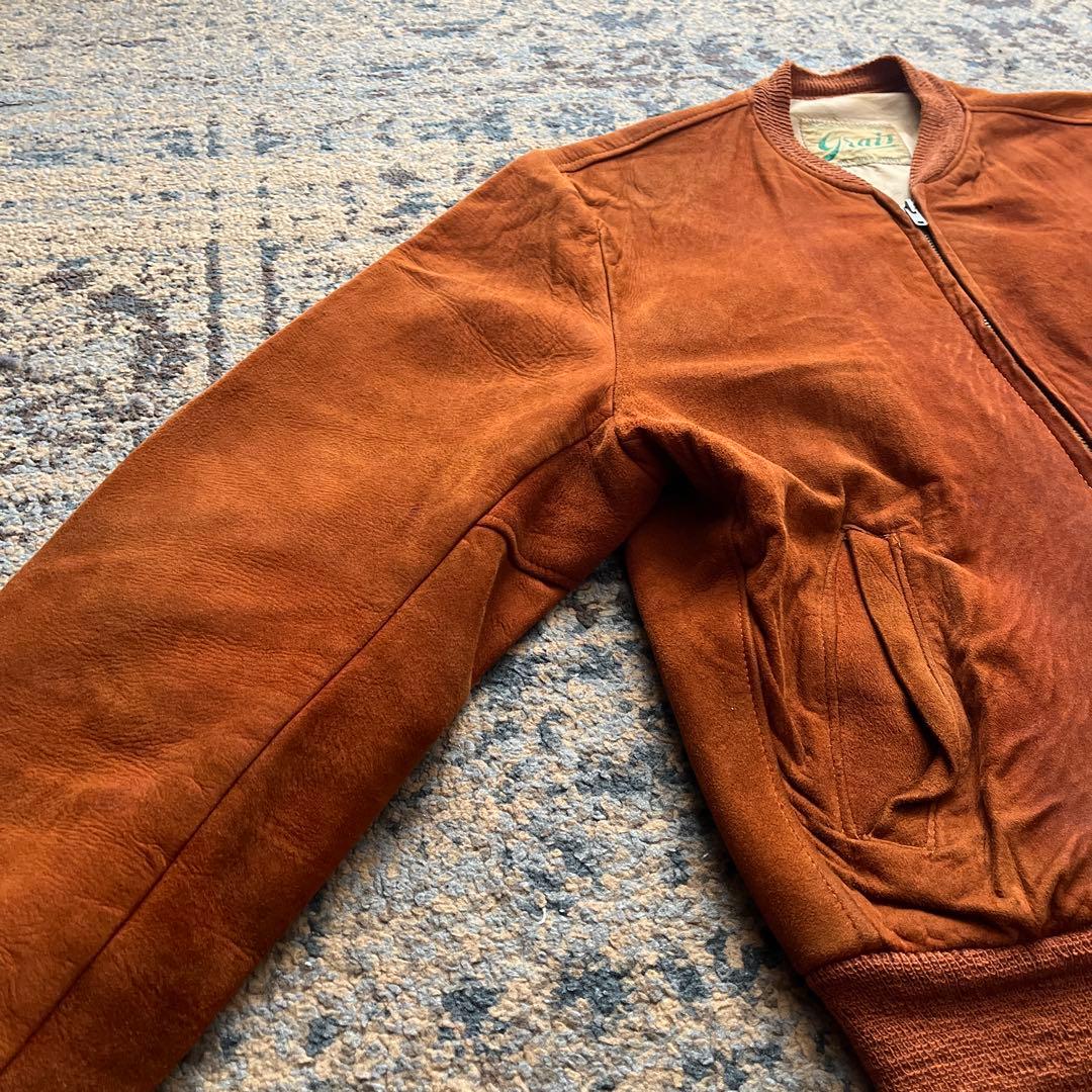 50s Grais ヌバック レザー スエード ジャケット ブルゾン 検 60s
