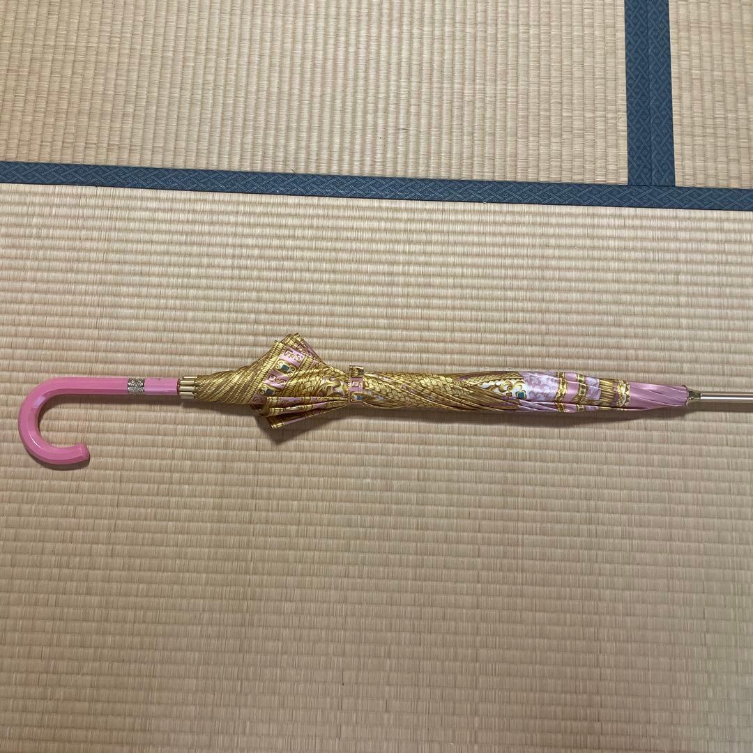 美品　JUNKO SHIMADA ゴールドとピンクの長傘