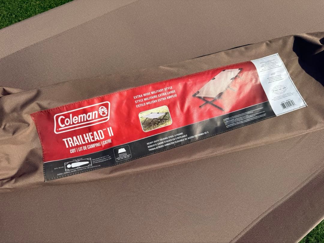 超美品！Coleman コット ブラウン 折りたたみ式