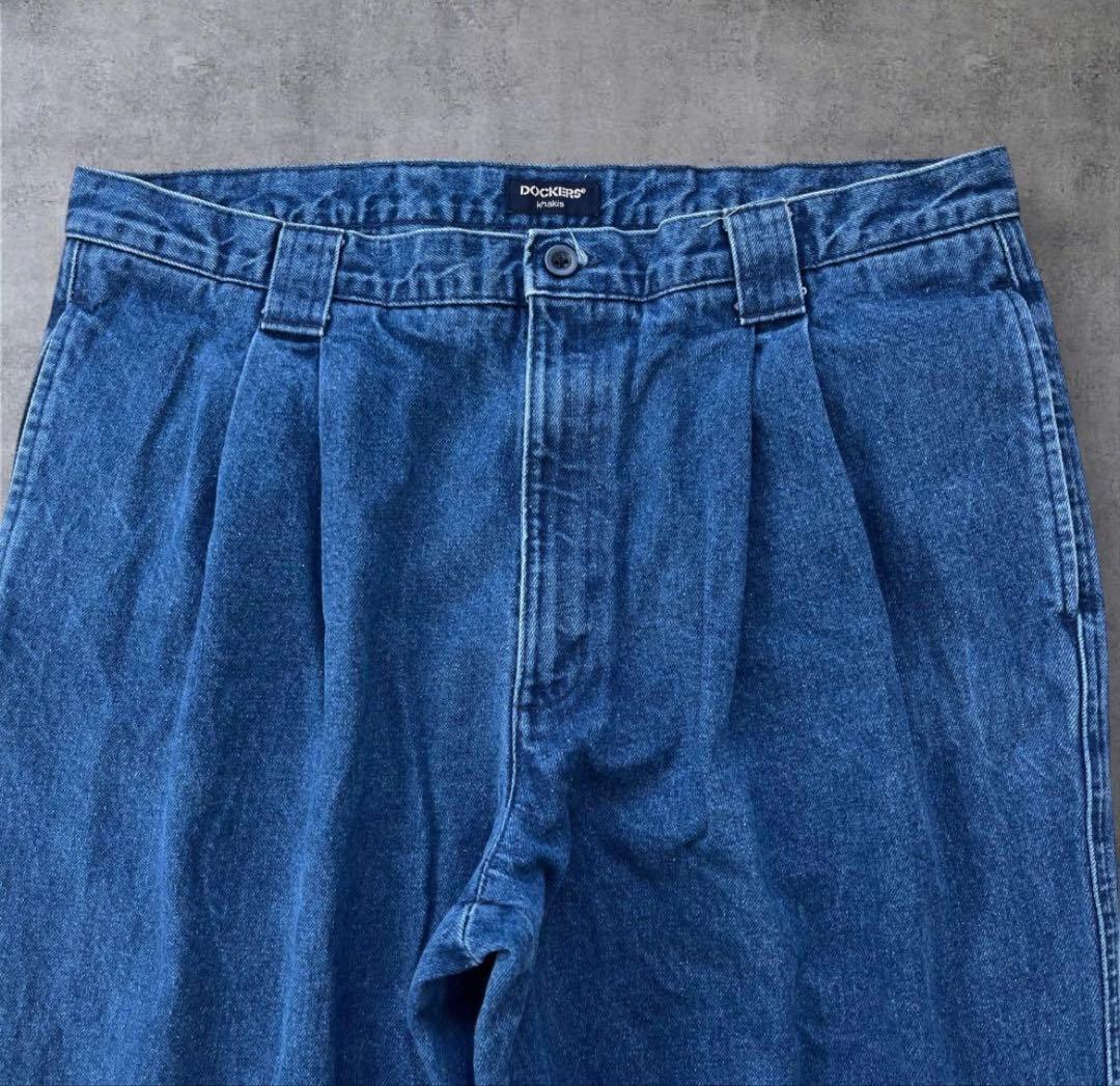 90s ドッカーズ デニムスラックス DOCKERS デニム 古着