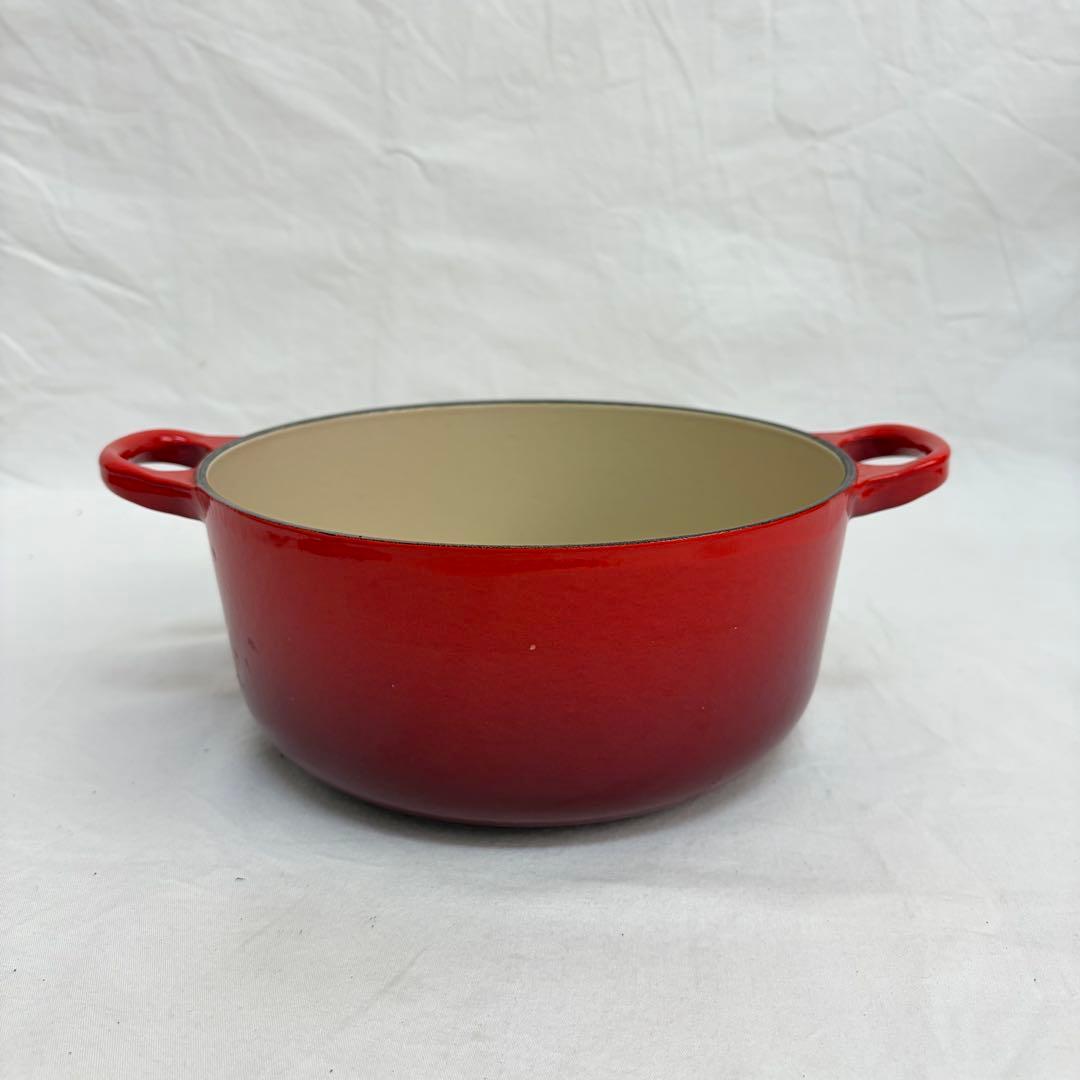 B1746 LE CREUSET ル・クルーゼ 両手鍋20cmオ レンジ0051