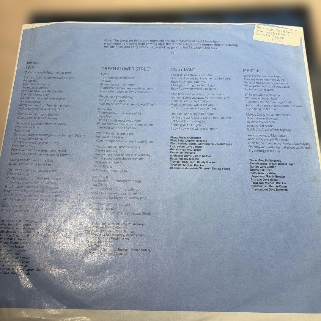 [オランダ盤] Donald Fagen The Nightfly レコードLP