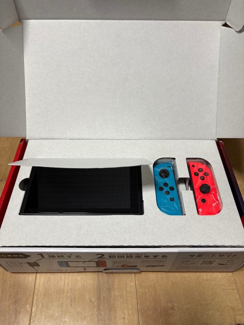 Nintendo Switchネオンオレンジブルー∴マリカ8・モンハンライズ付き