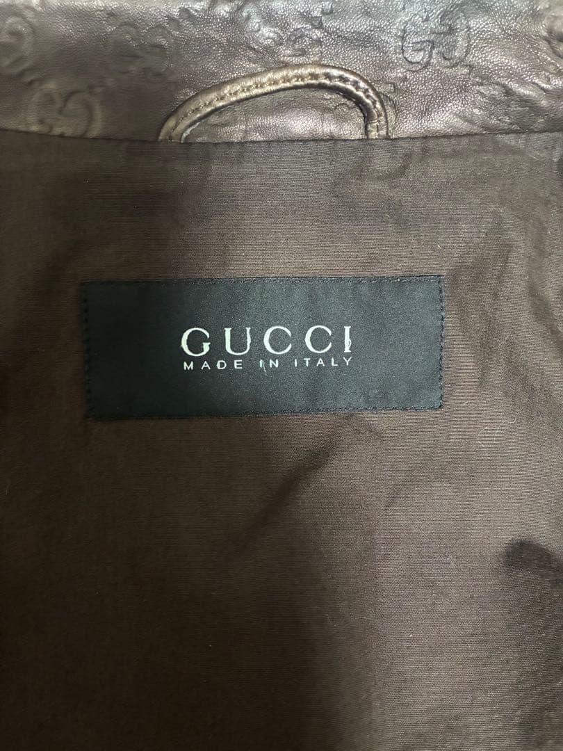 GUCCI トムフォード期 GG柄 レザージャケット