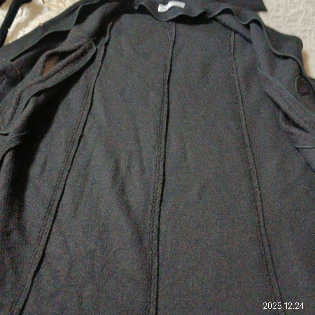 希少　ZARA　金ボタン　ケープ　マント　ポンチョ　コート　ナポレオン