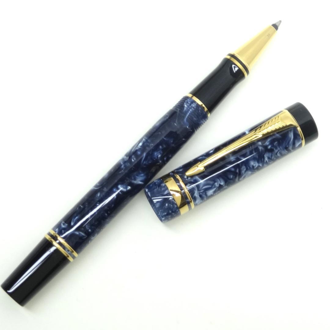 PARKER デュオフォールド ブルー マーブル ボールペン ケース付き