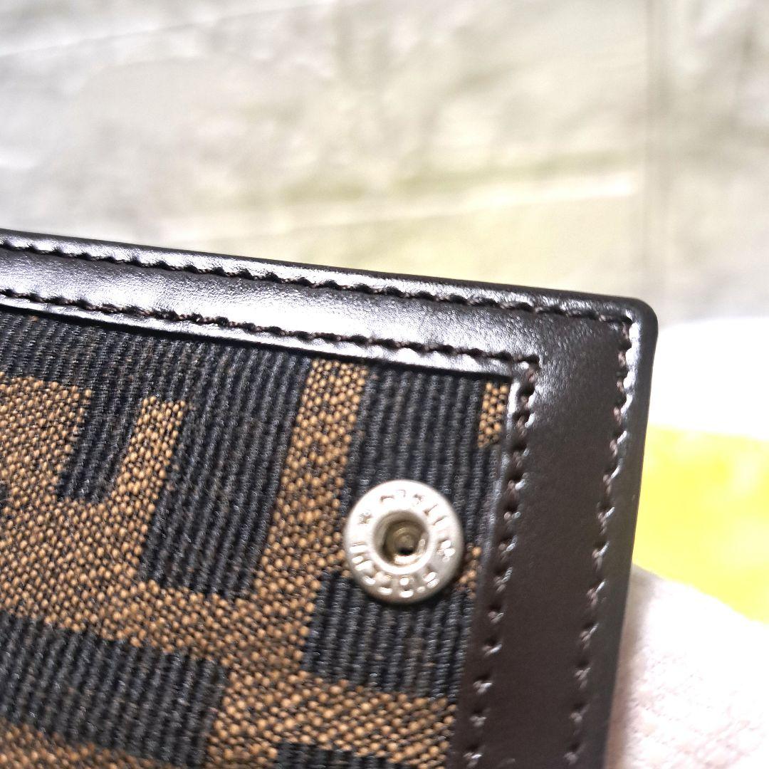 ✨️極美品✨️FENDI 6連キーケース　キャンバス×レザー ズッカ　ロゴ入り