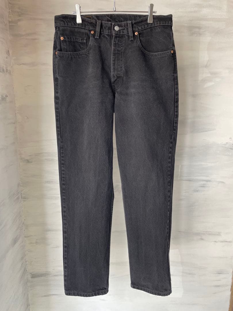 豚*汁様 00‘s Levi’s 550 W34 L32/リーバイス ブラックデ