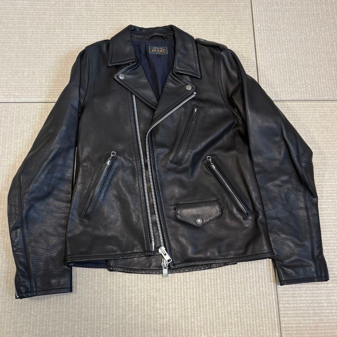 最終値下げ　美品　BEAMS PLUS ダブルライダースジャケット Sサイズ
