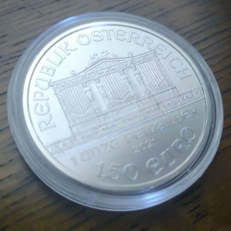 【純銀】オーストリア ウィーン銀貨 2021年 1オンス 1枚