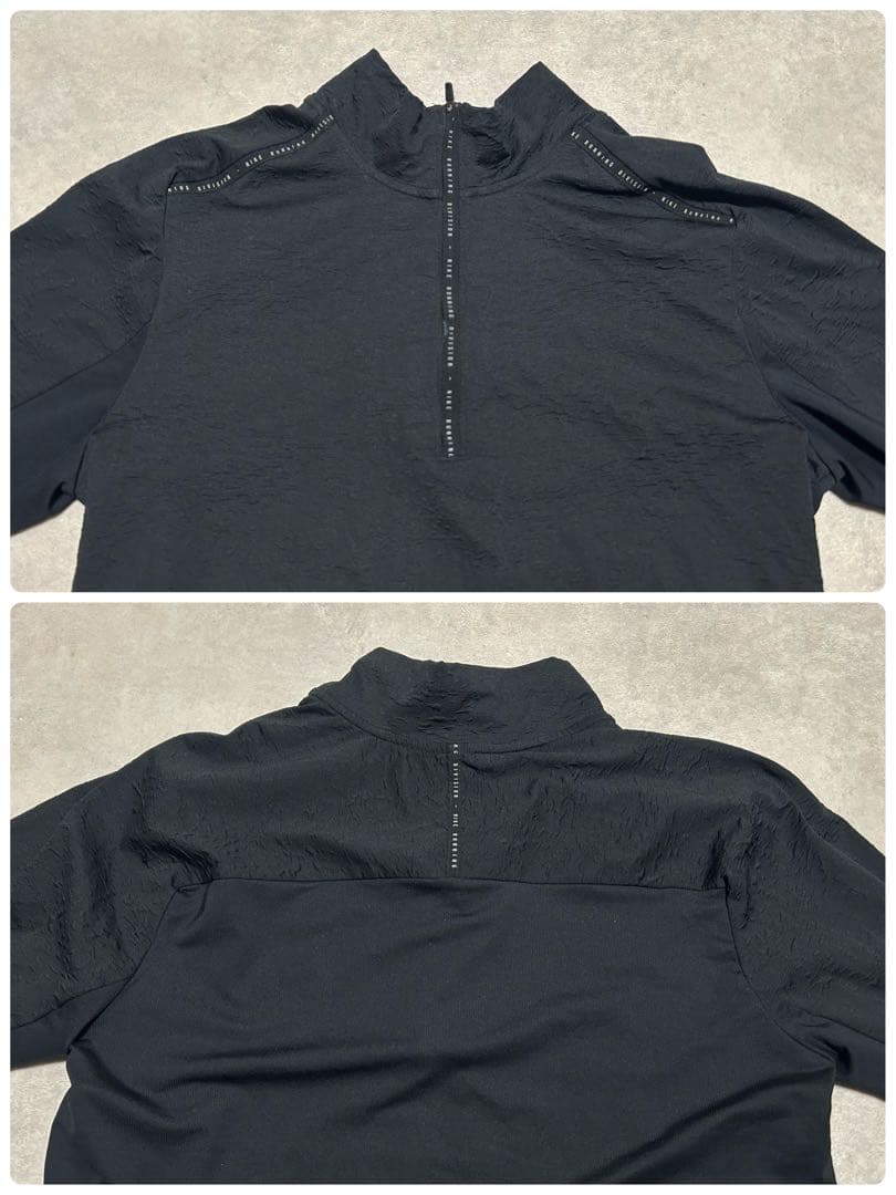ハーフジップ NIKE RUN DIVISION シャツジャケット M ブラック