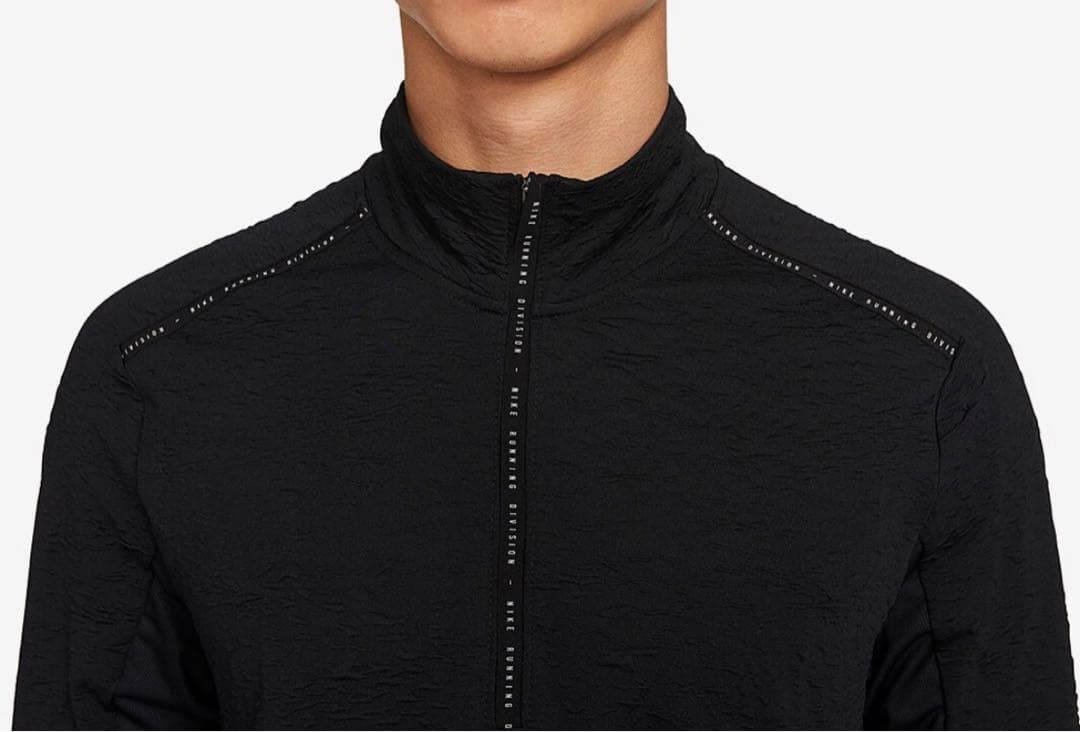 ハーフジップ NIKE RUN DIVISION シャツジャケット M ブラック