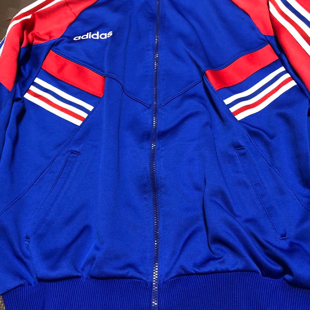 90's adidas 希少サイズXOトリコロール 3本ライン ジャージ