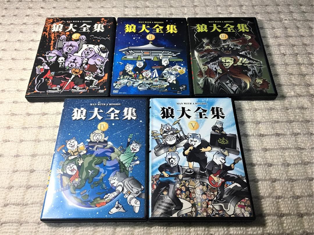 DVD MAN WITH A MISSION 狼大全集 全5枚セット 初回盤