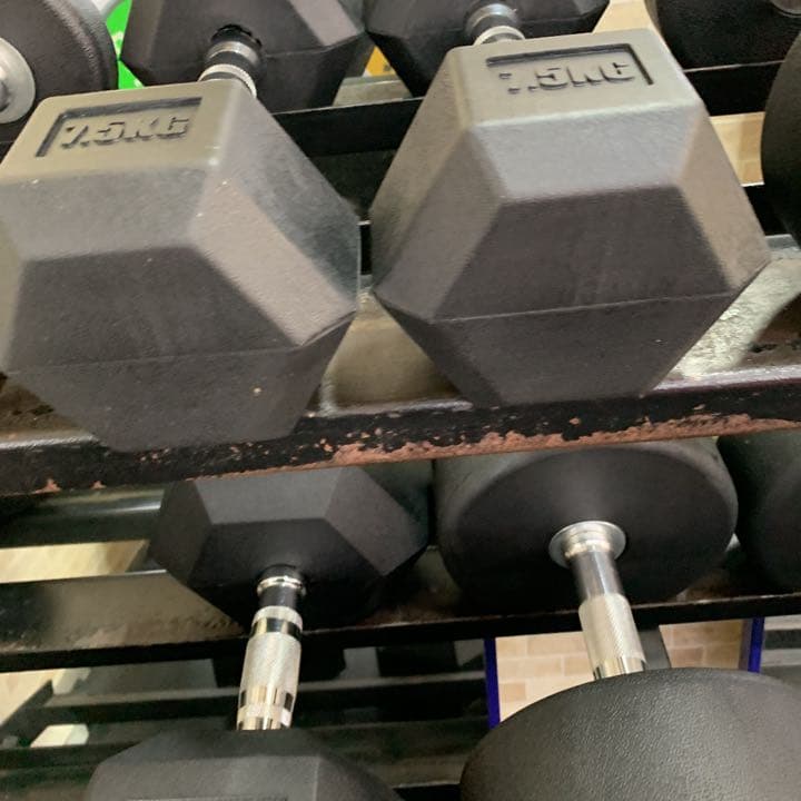 ラバーヘックスダンベル 2.5kg 5kg  7.5kg 10kg