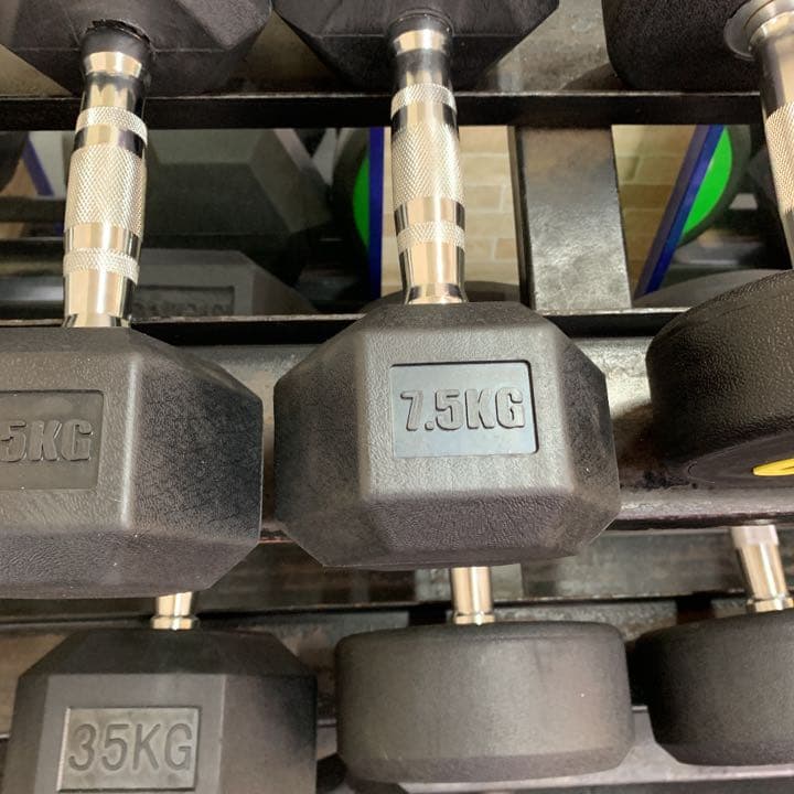 ラバーヘックスダンベル 2.5kg 5kg  7.5kg 10kg