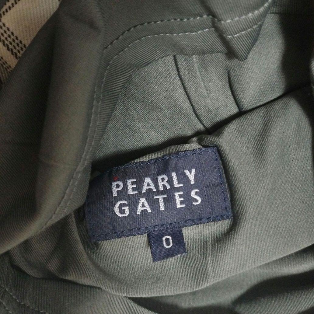 韓国PEARLY GATES グレー系チェック プリーツスカート
