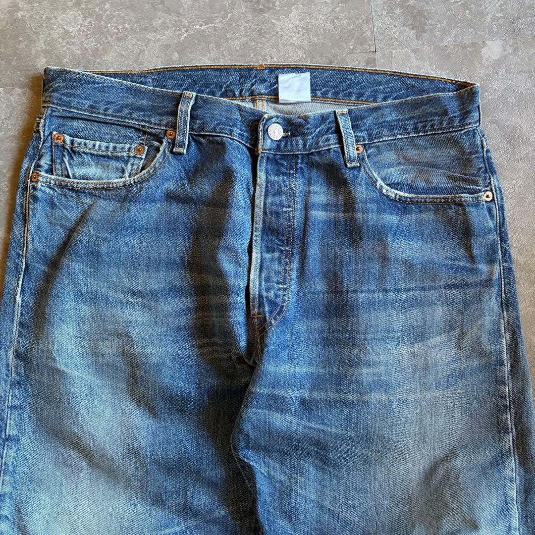 00s リーバイス 501 ストレート W36 L32 鬼ヒゲ フェード 古着