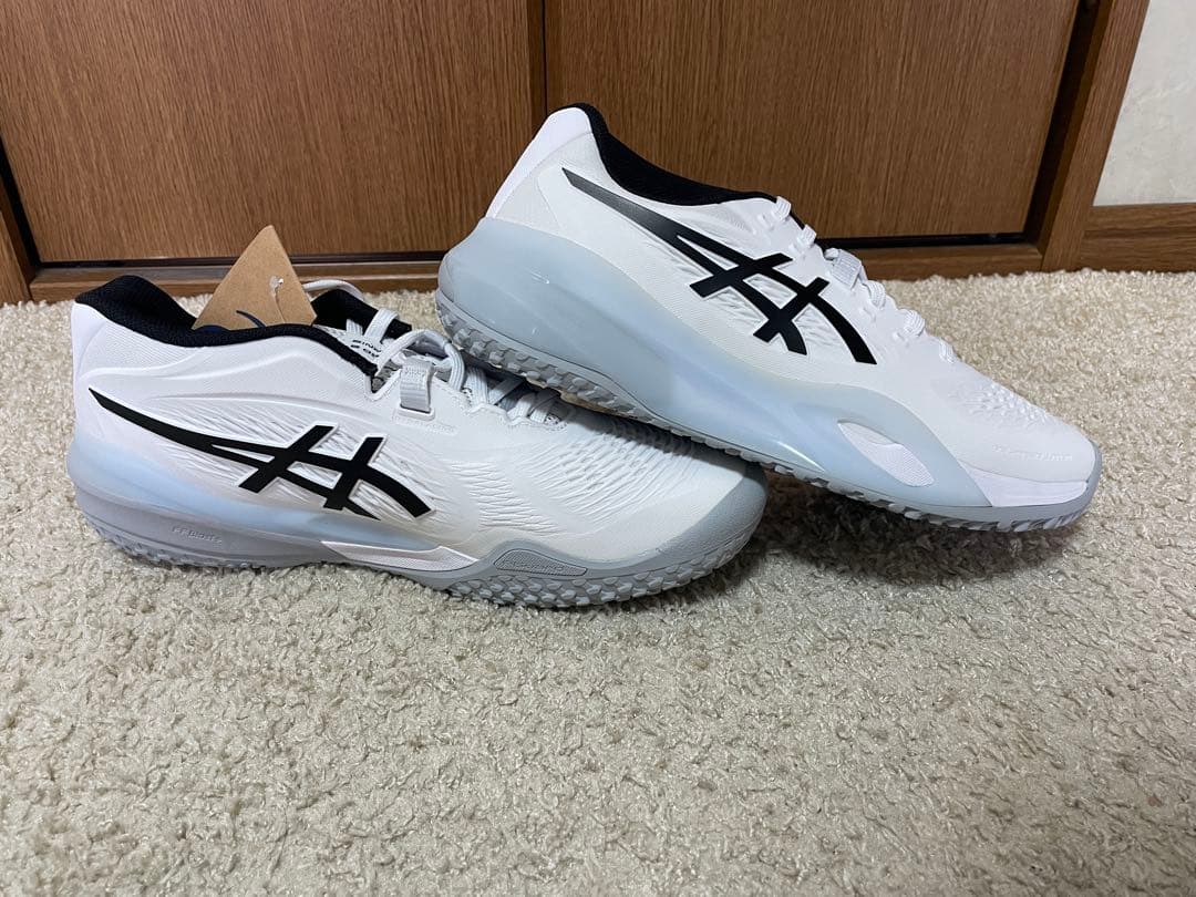 ASICS テニスシューズ ホワイト/ブラック