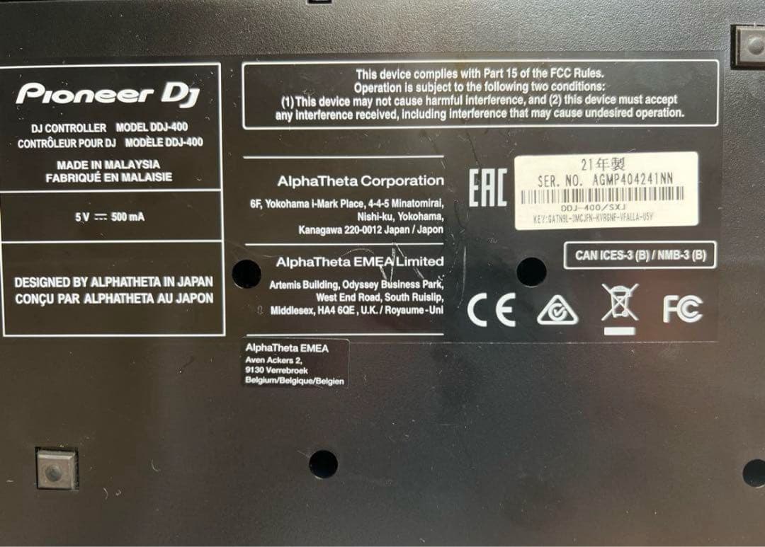 Pioneer DDJ-400 rekordbox dj専用 2ch DJコン…